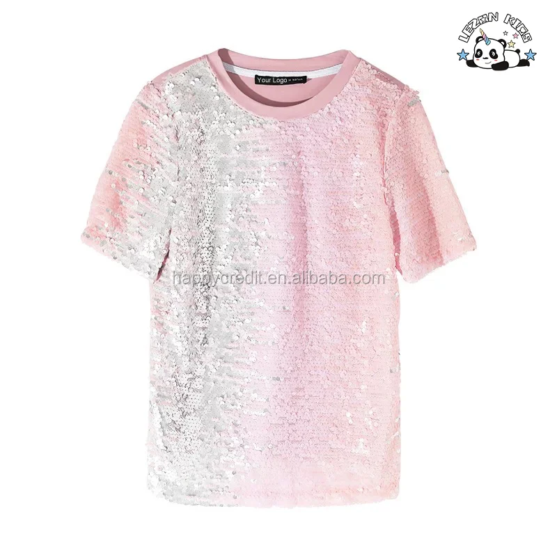 LEZONKIDS - Vestido Tutu com Lantejoulas Iridescentes, Corpete de Jersey, Corte Alto Baixo, Listras Coloridas, Voile de Algodão, Meninas
